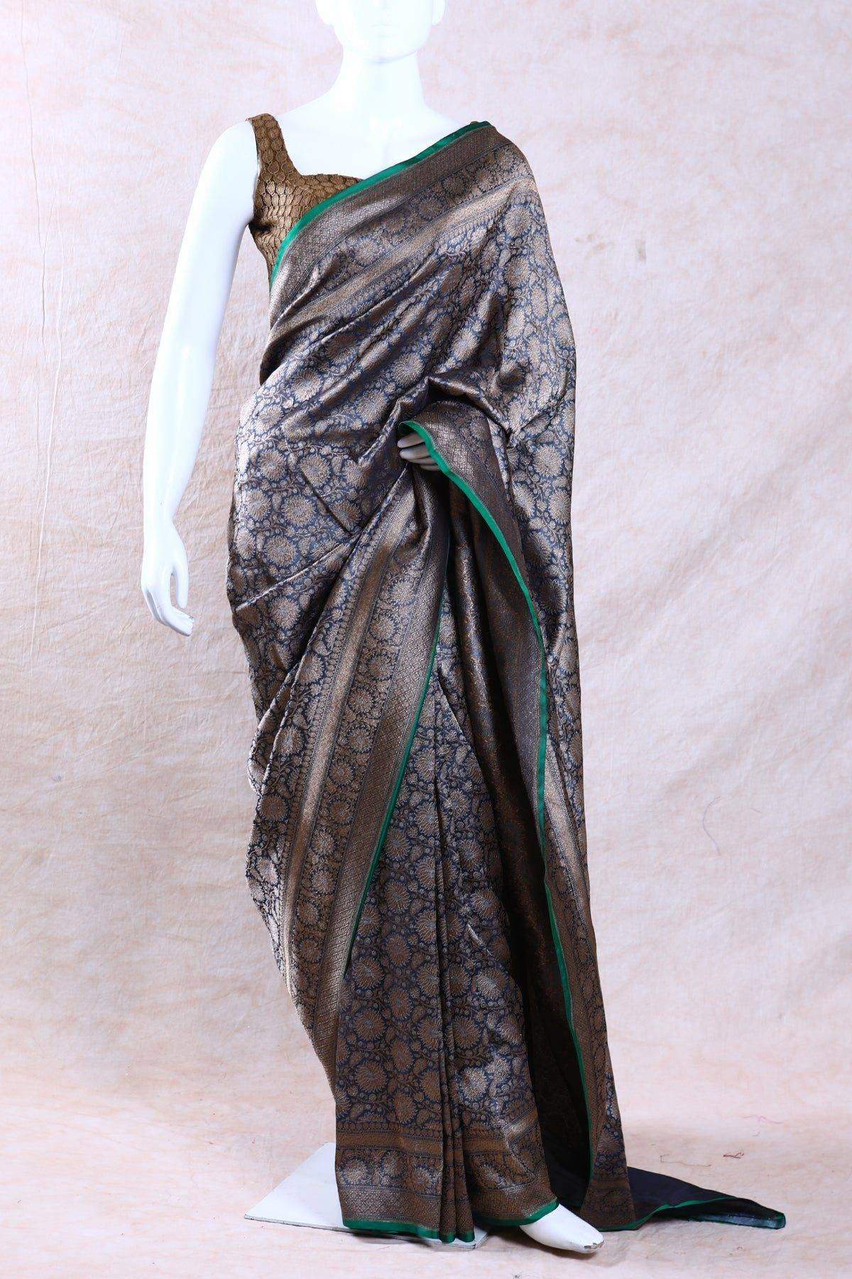 Bluish Grey Saree