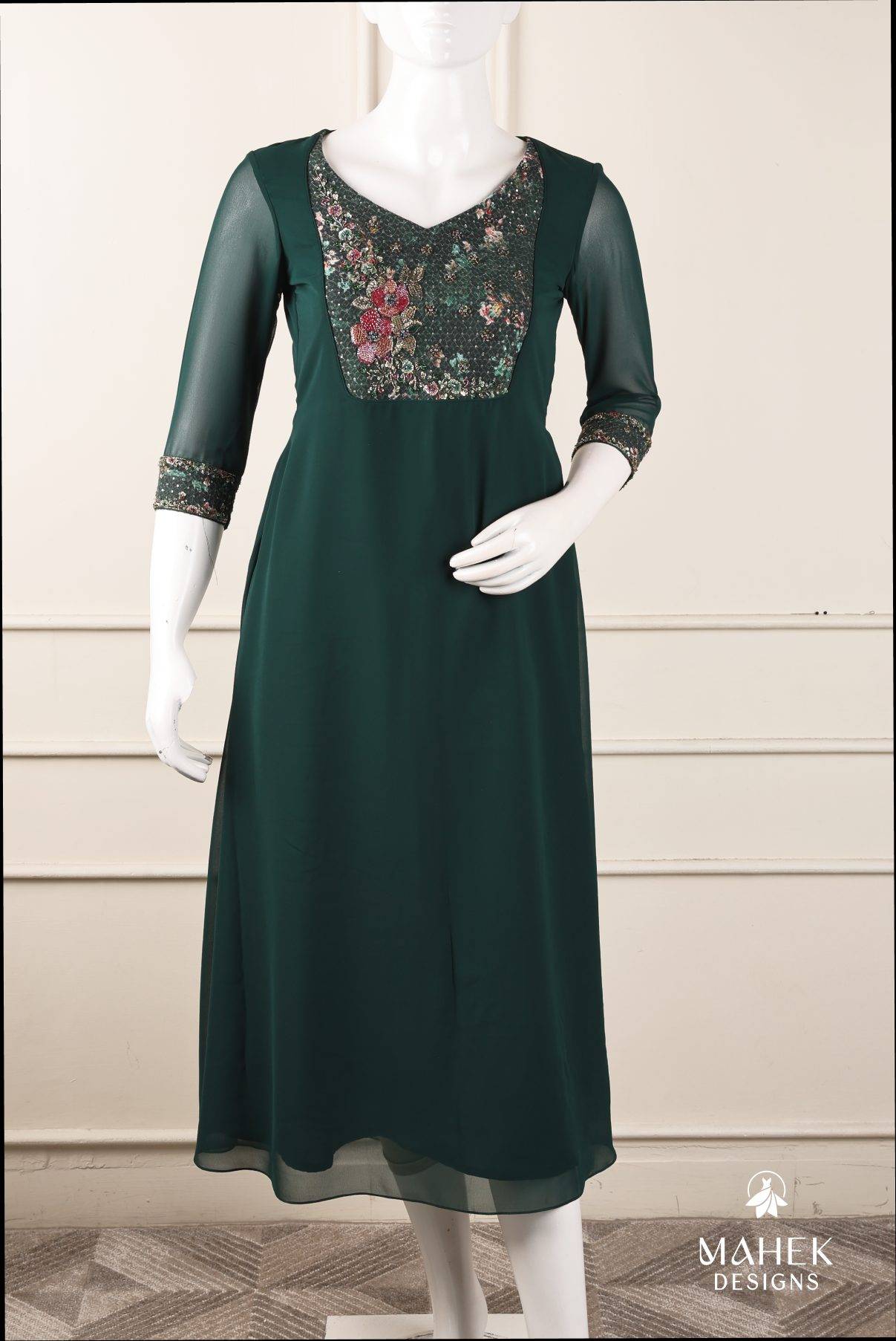 Bottle Green Kurthi