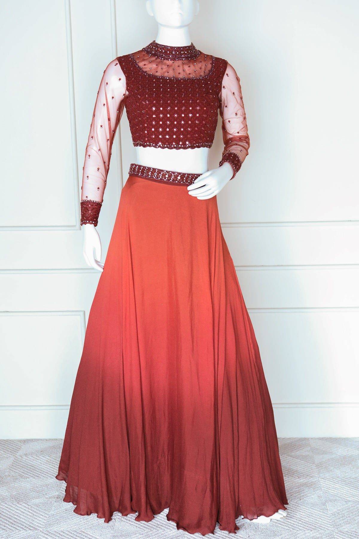 Brown Ombre Lehenga