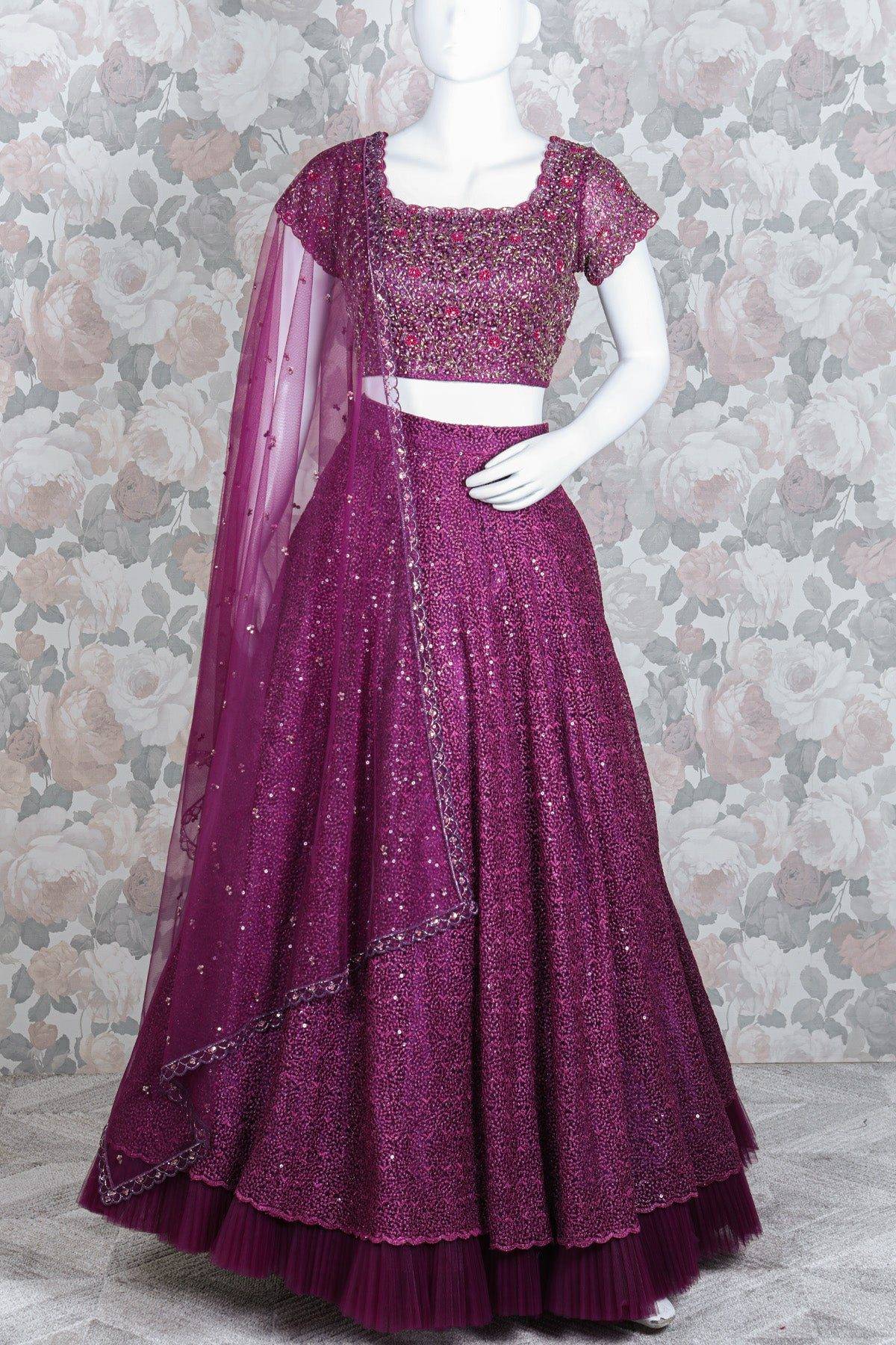 Burgundy Lehenga