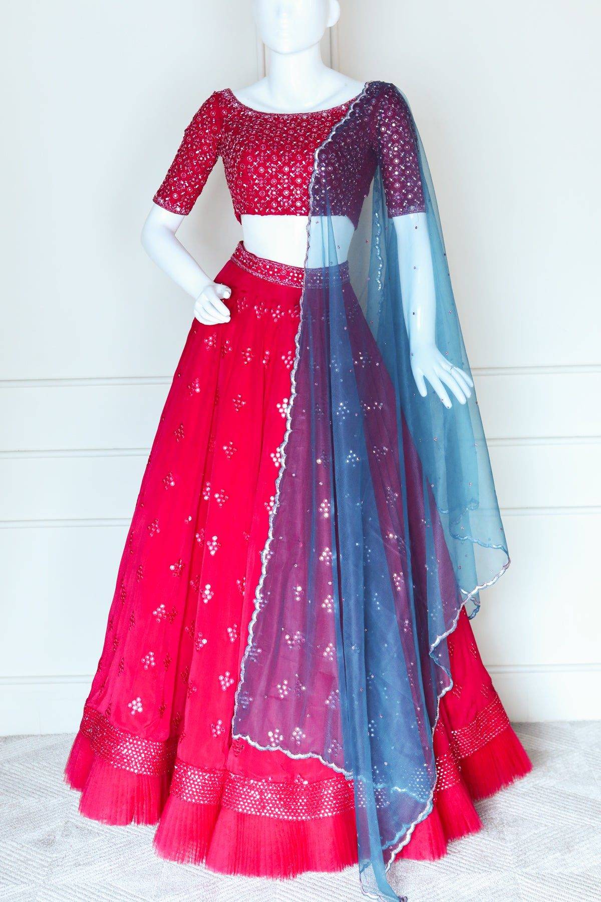 Contrast Ranipink Lehenga