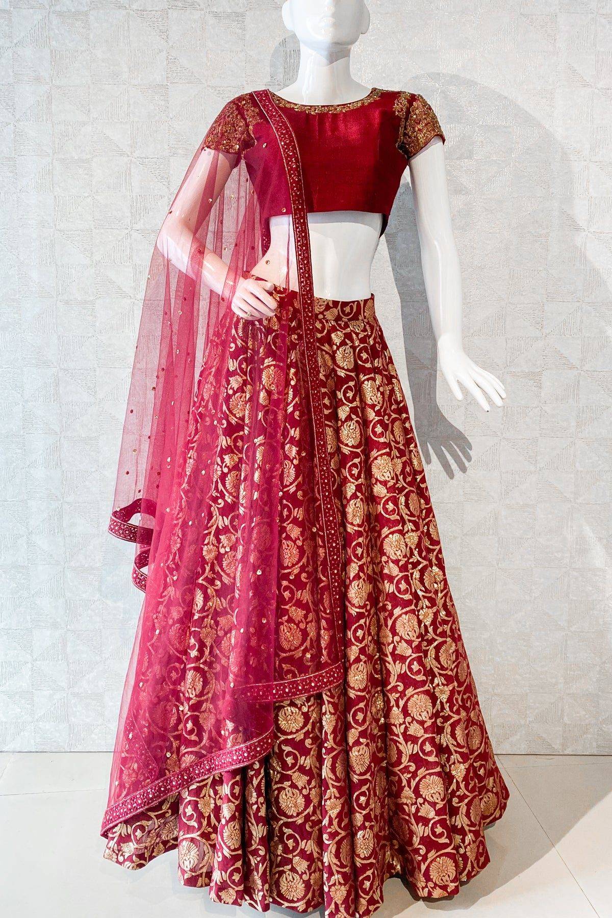 Garnet Red Lehenga