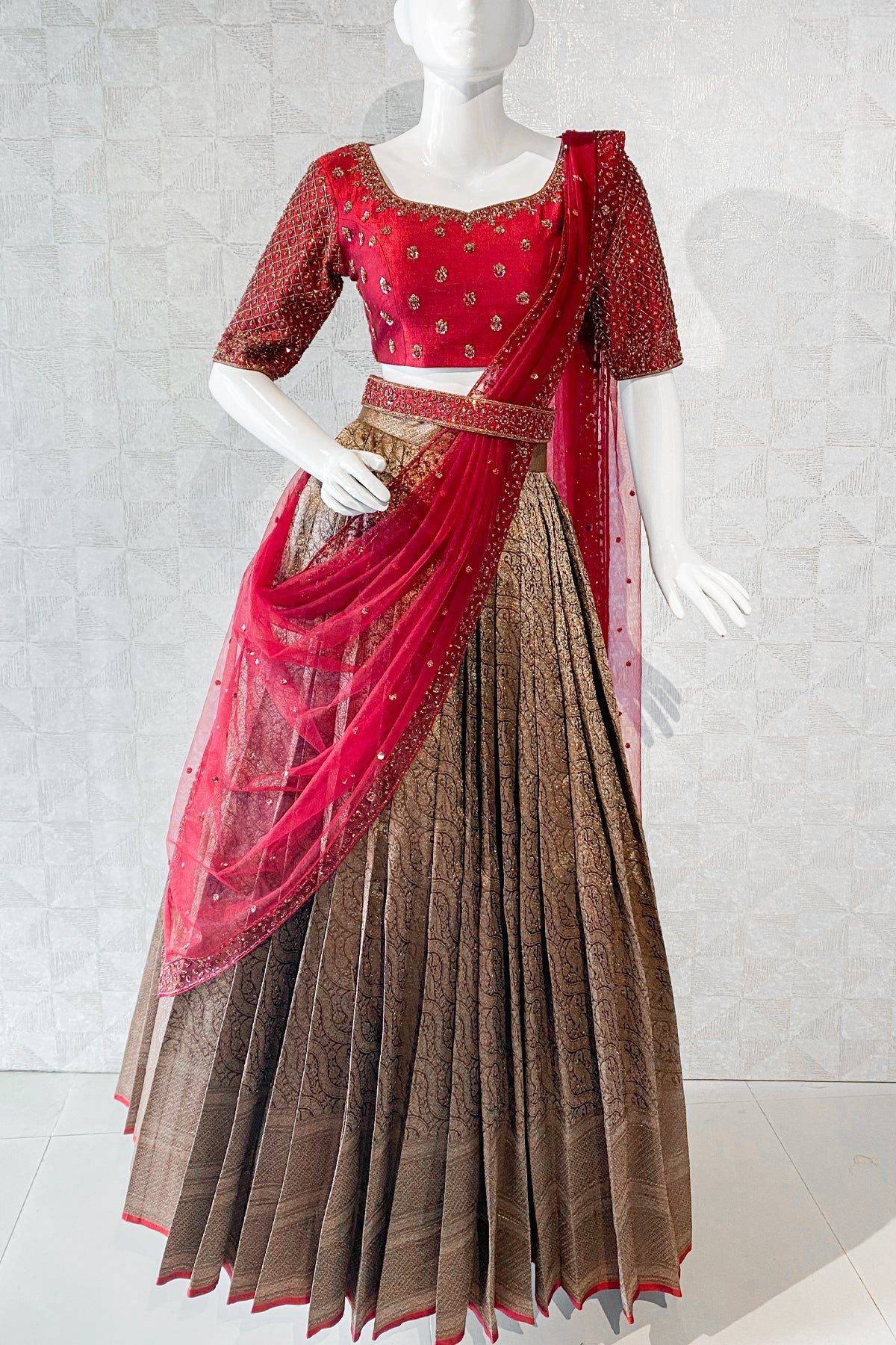 Garnet Red Lehenga