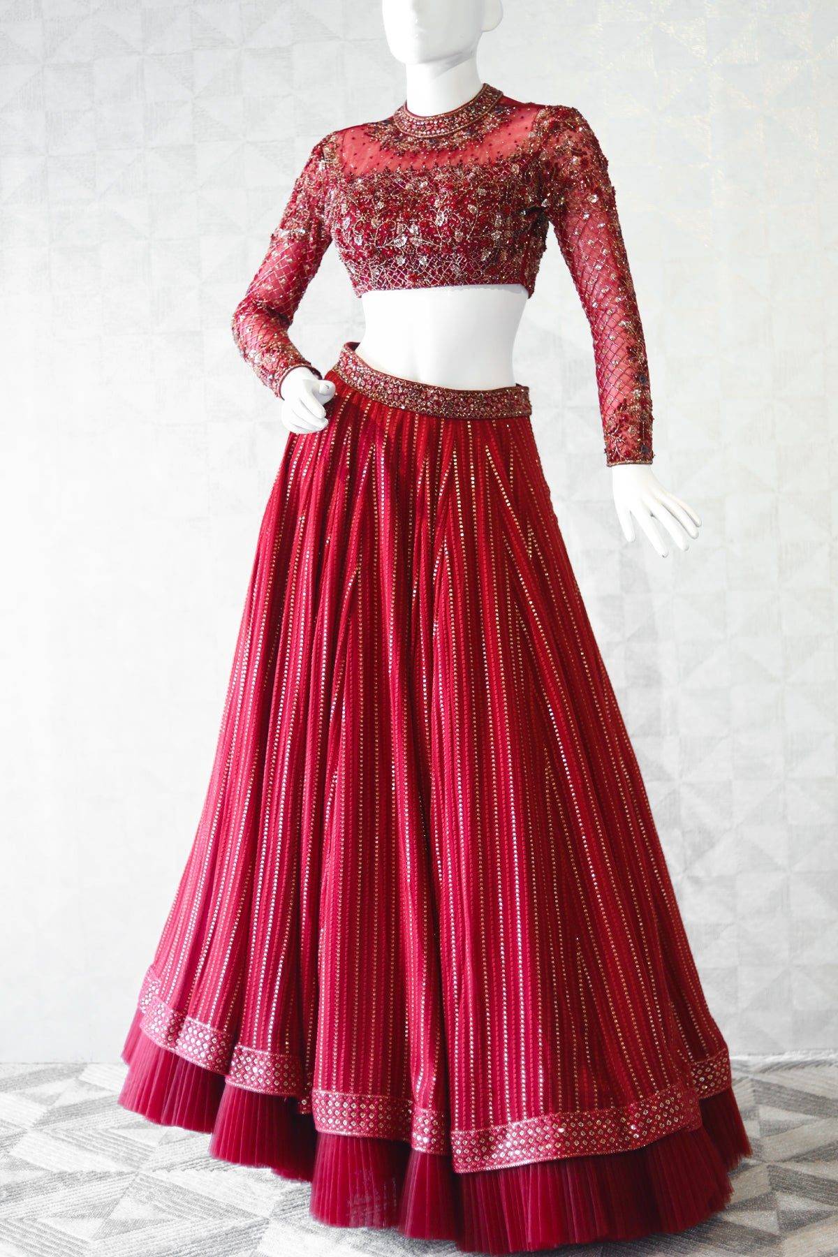 Garnet Red Lehenga