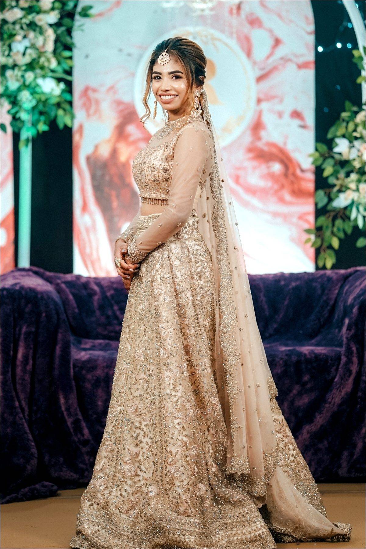 Golden Beige Lehenga