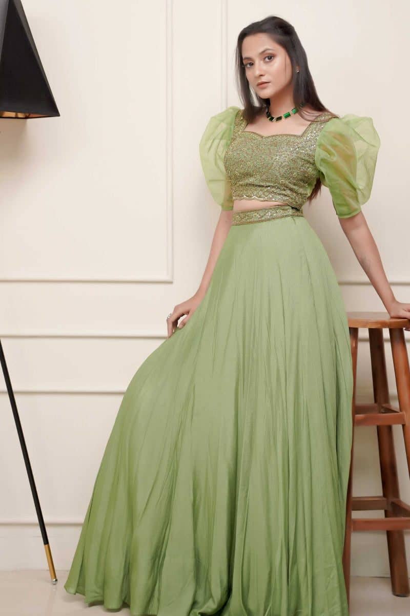 Green Lehenga