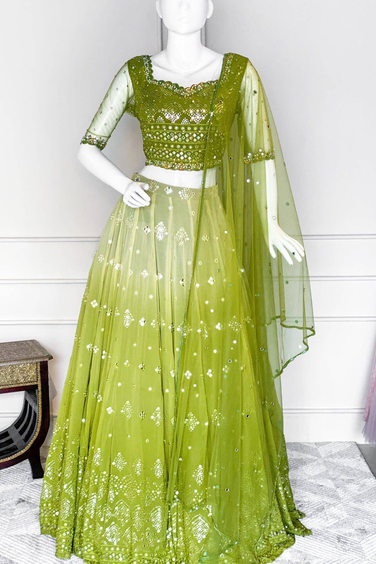 Green Lehenga