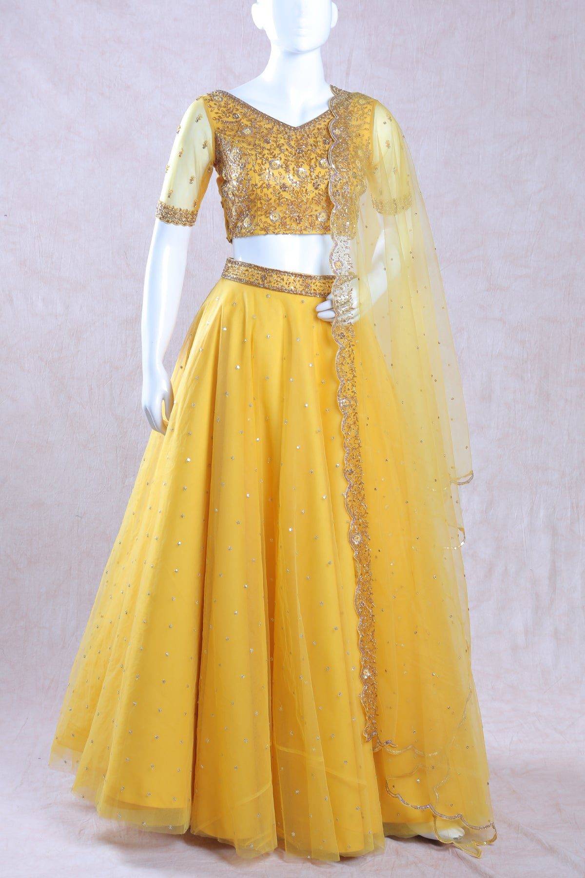 Haldi Yellow Lehenga