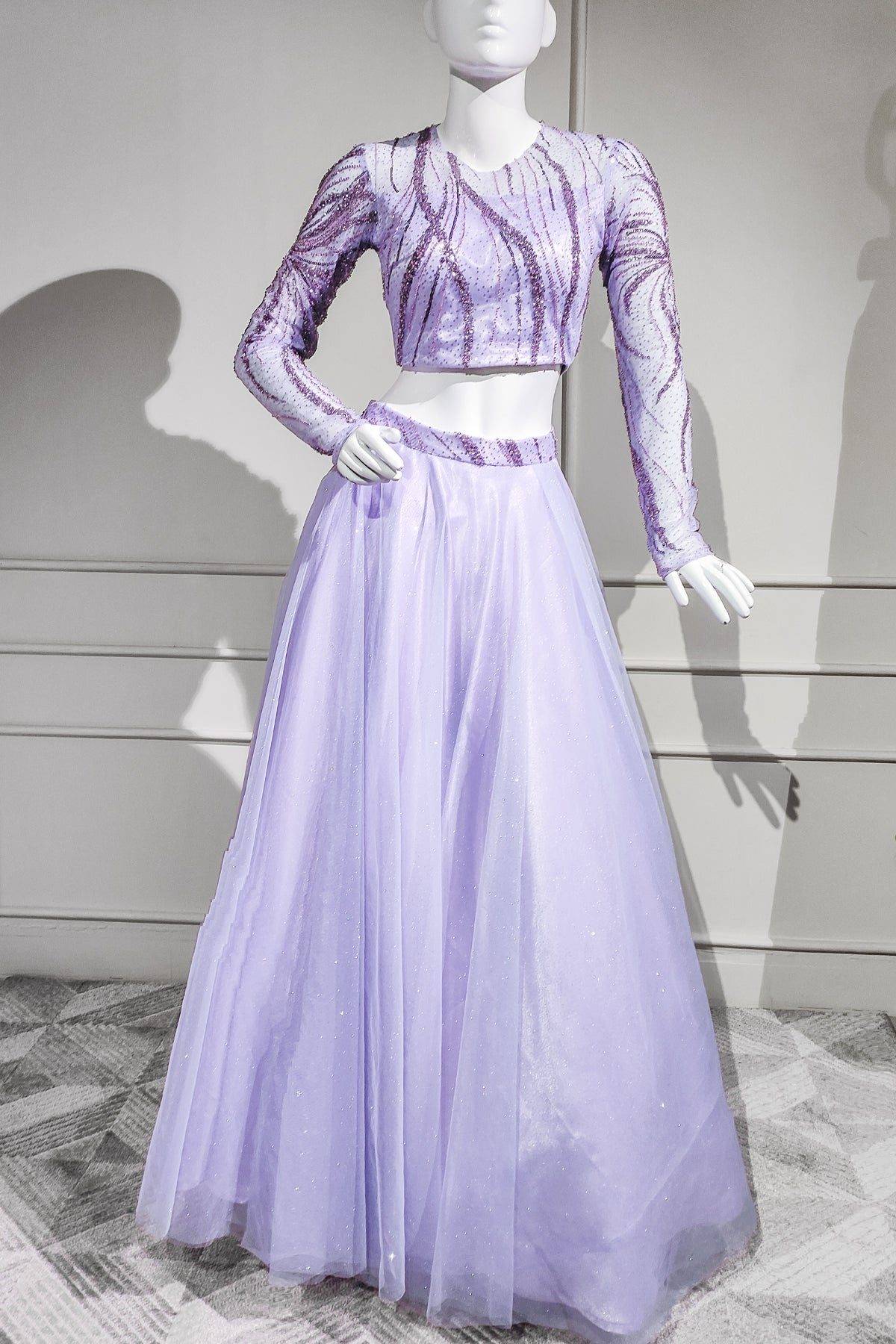 Lavender Skirt and Crop Top