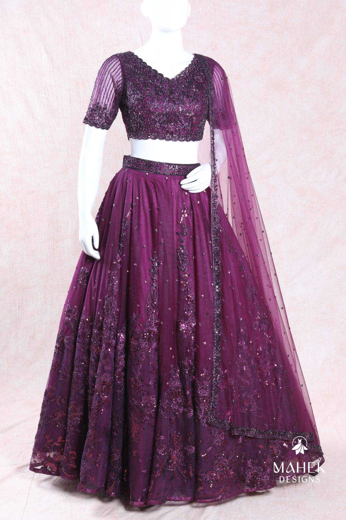 Purple lehenga