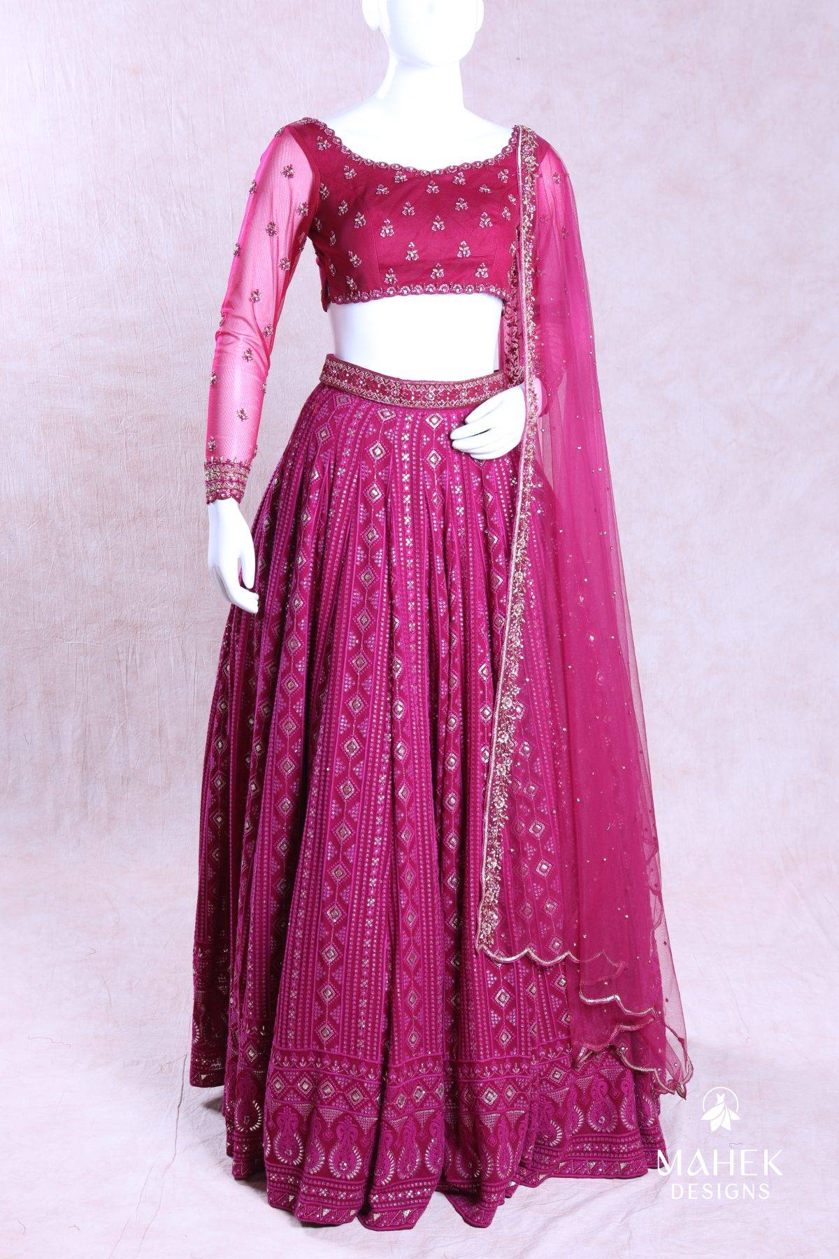 Magenta  Lehenga set