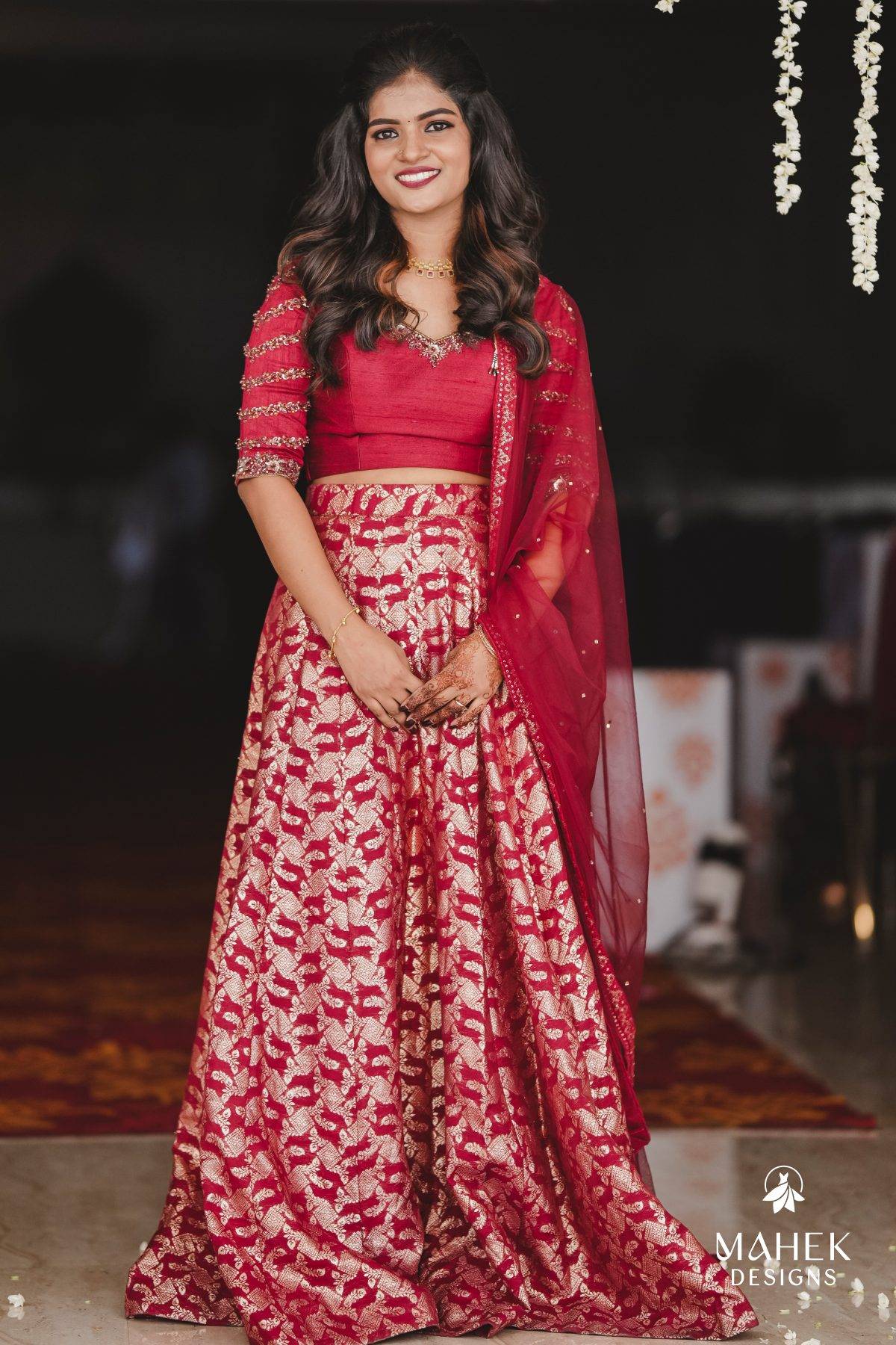 Maroon Traditional Lehenga