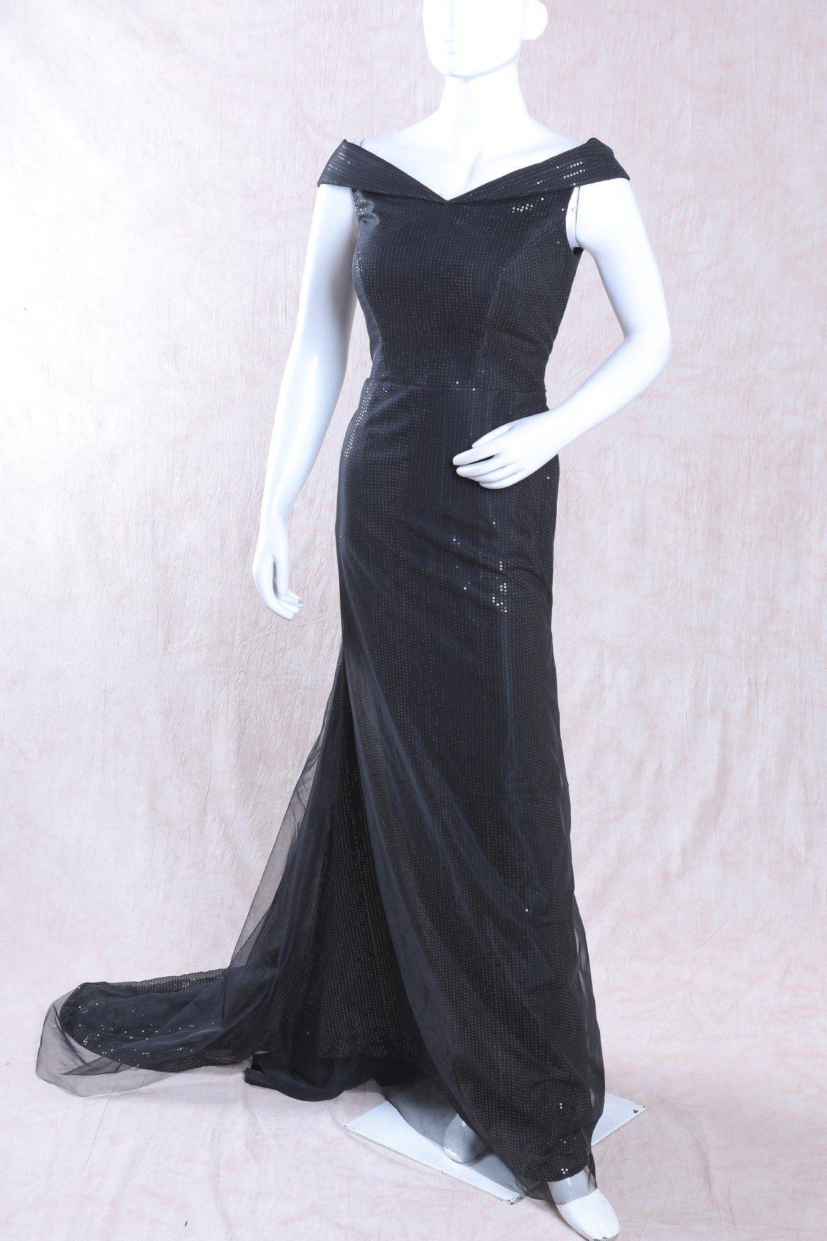 Mermaid Sequenced Black Gown