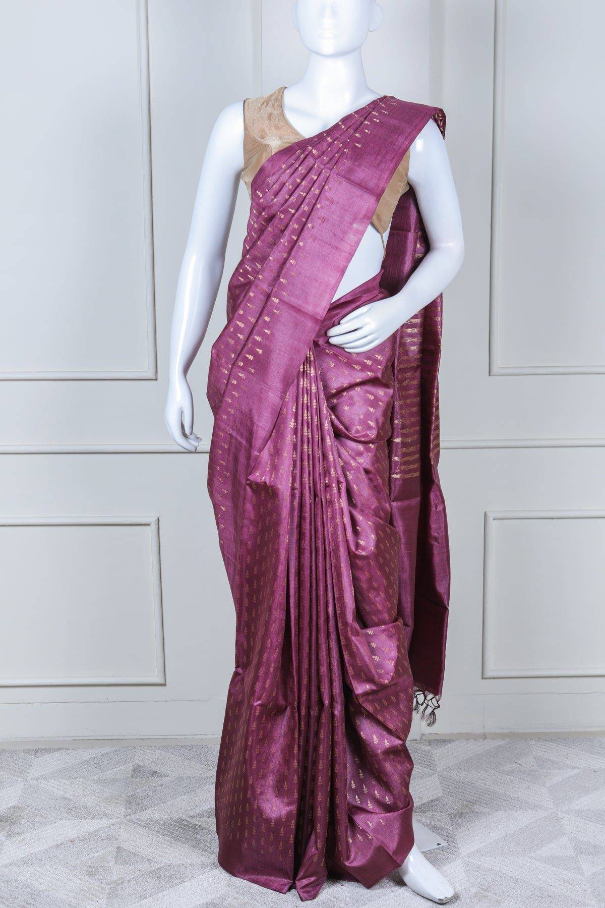 Mulberry Tussar Silk Saree