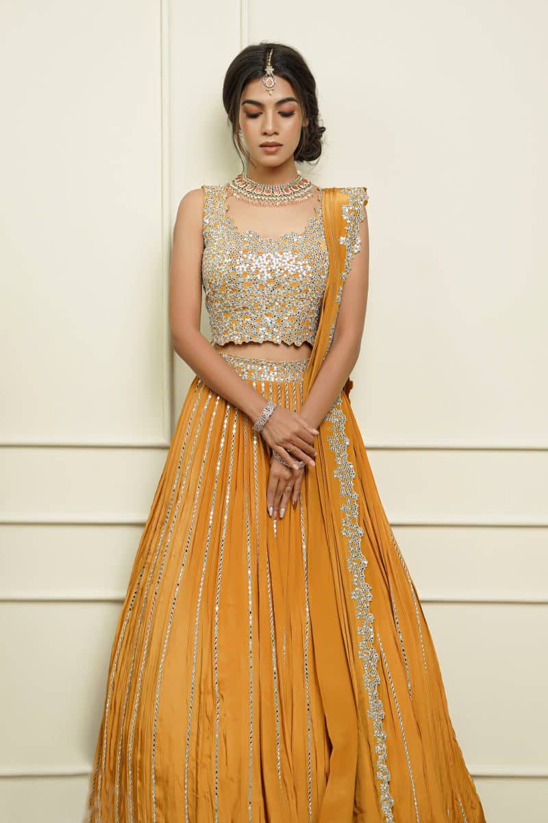Mustard Yellow Lehenga