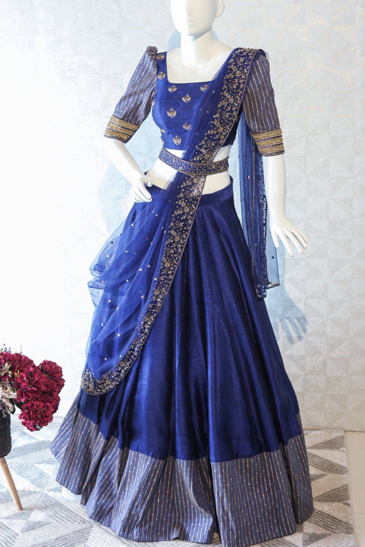 Navy Blue Lehenga