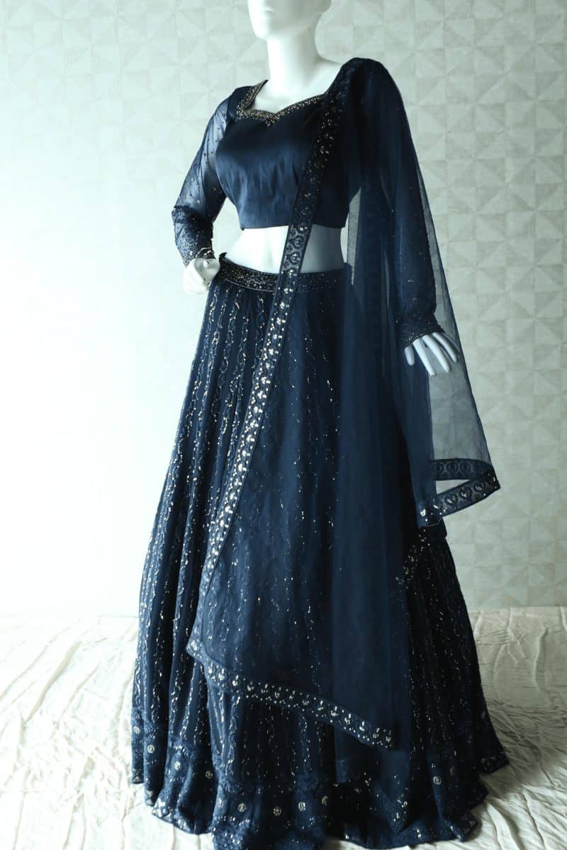 Navy Blue Lehenga