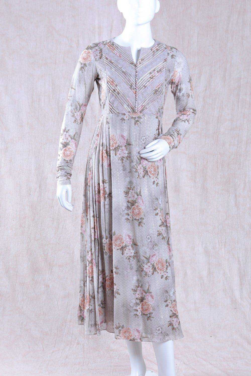 Nude Brown Anarkali
