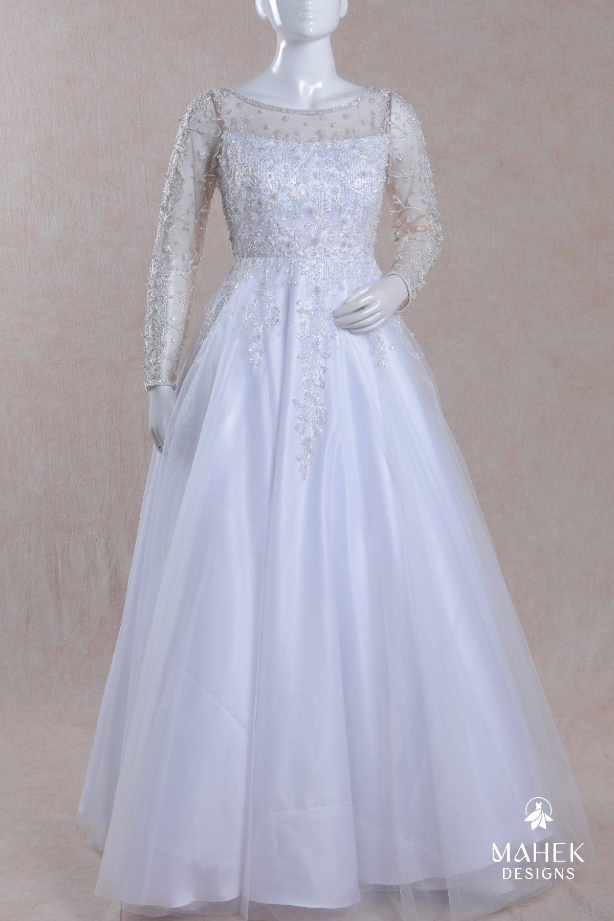 Off White Color Gown