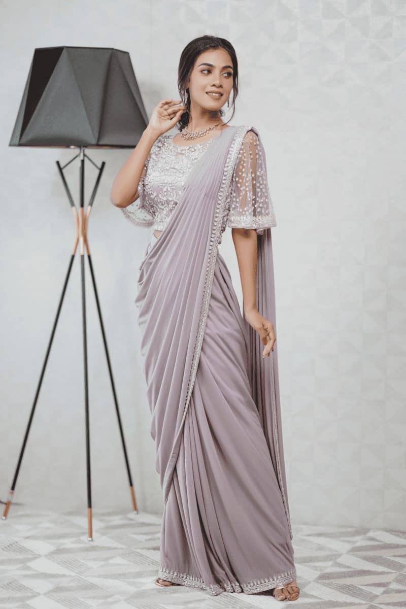 Pastel Lavender Saree