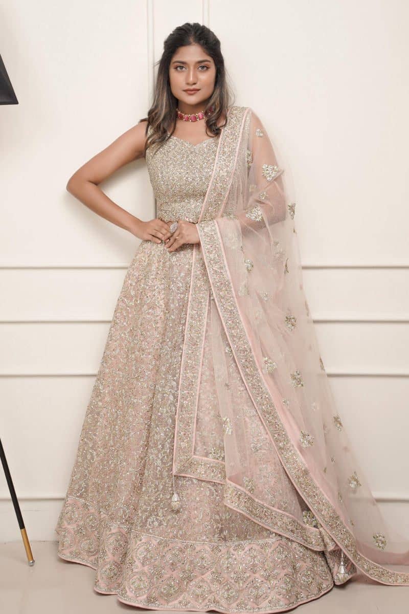 Peach Pink Lehenga