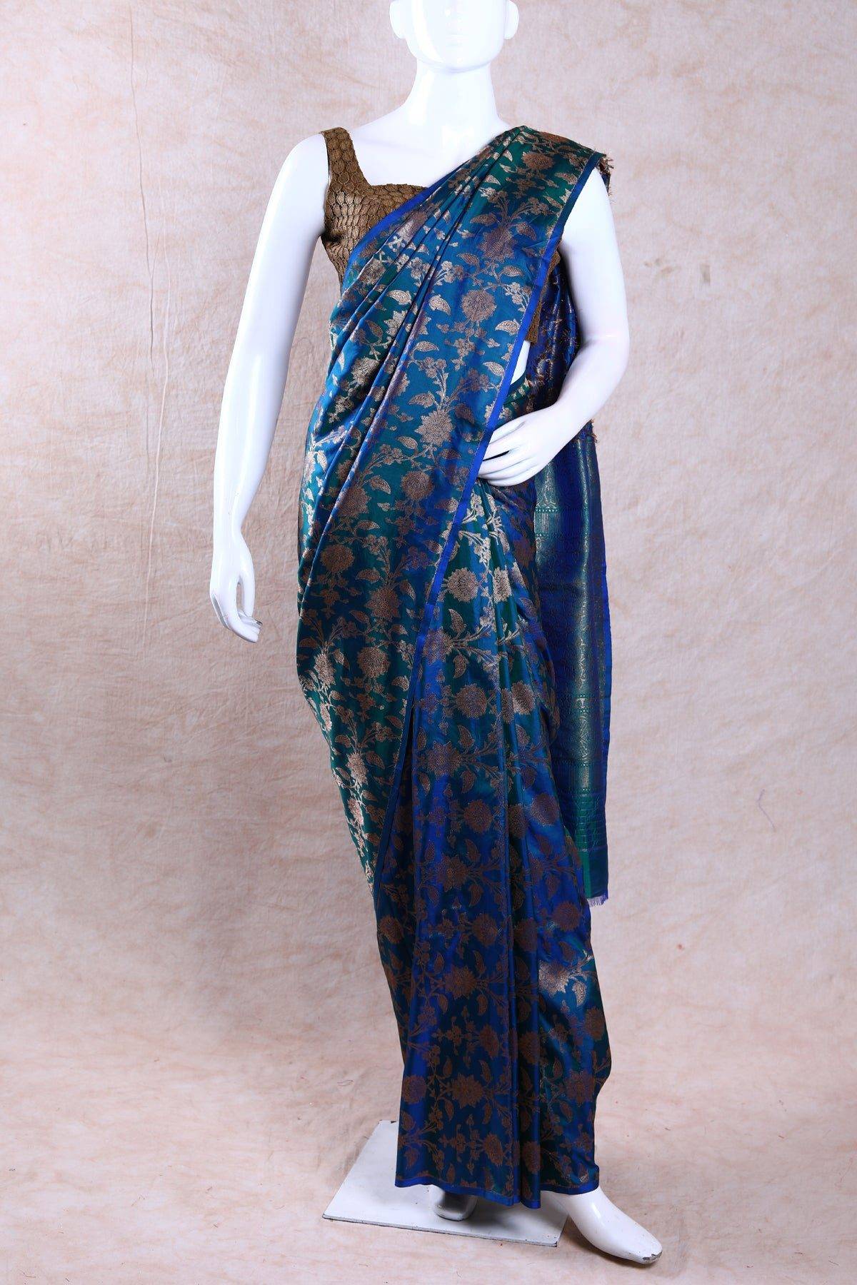 Peacock Blue Saree
