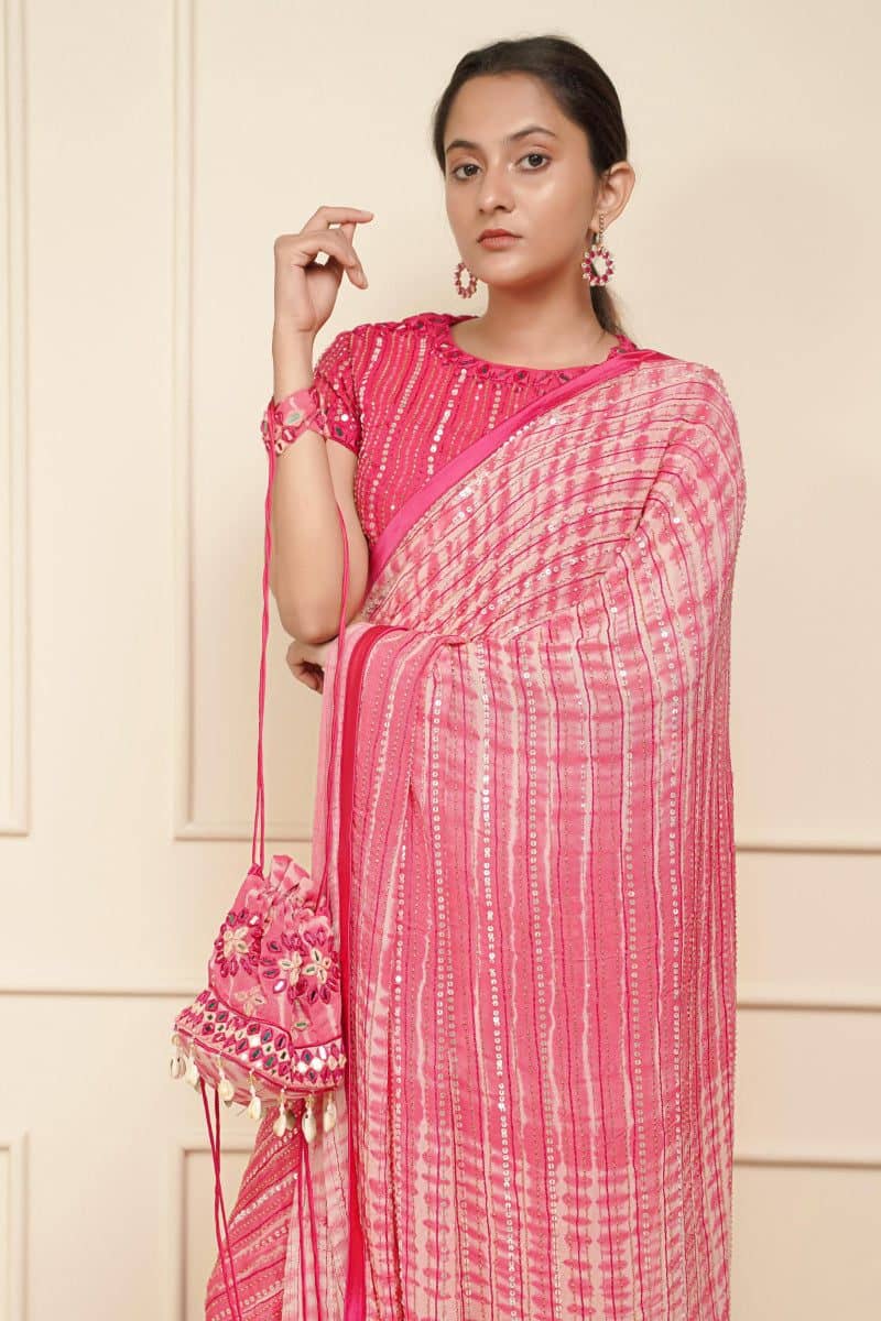 Pink Saree