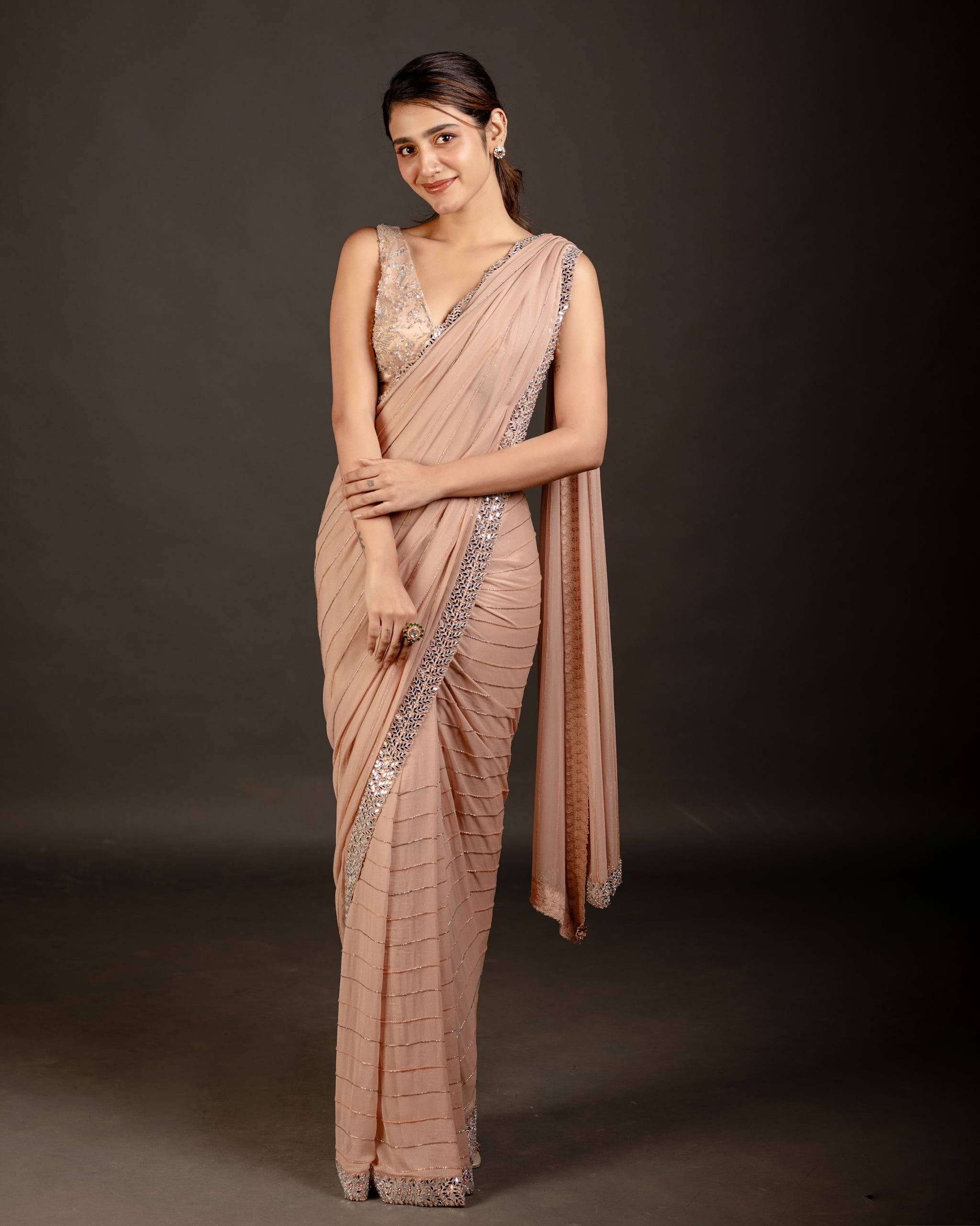 The Blush Pre-Draped Saree — The Muse Series · Vol. V, Mahek Designs