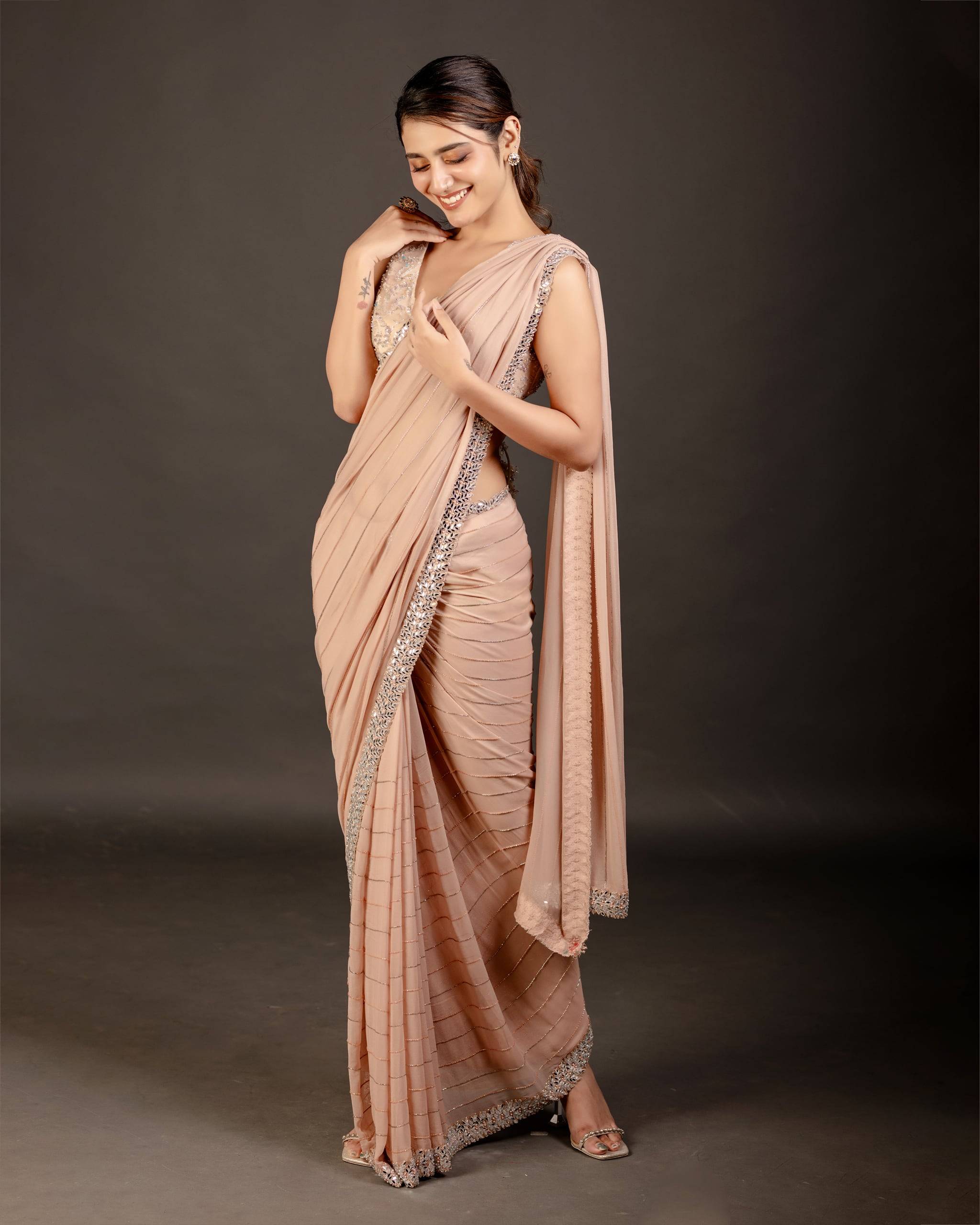 The Blush Pre-Draped Saree — The Muse Series · Vol. V, Mahek Designs