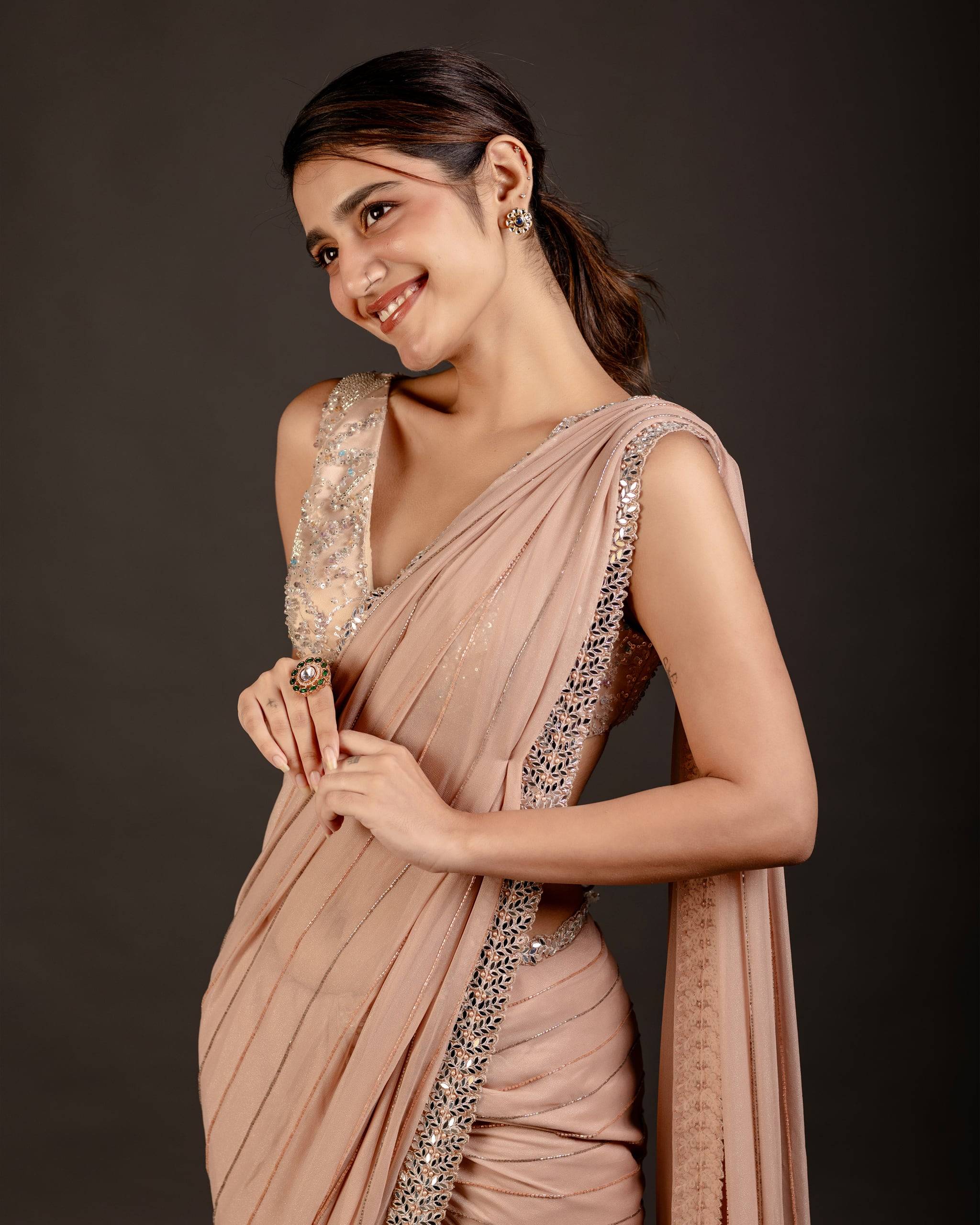 The Blush Pre-Draped Saree — The Muse Series · Vol. V, Mahek Designs