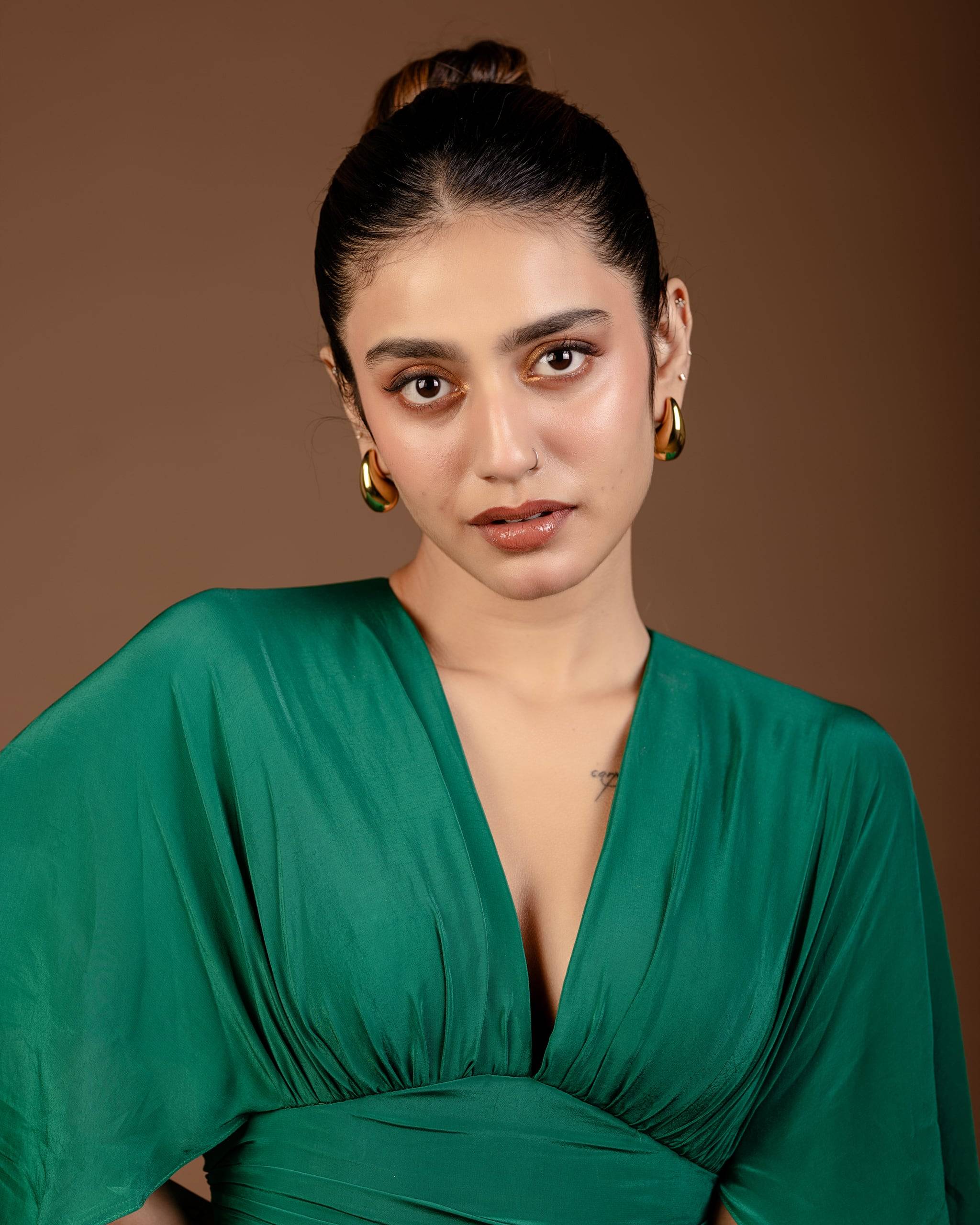 The Emerald Ruched Mini Dress — The Muse Series · Vol. VIII, Mahek Designs