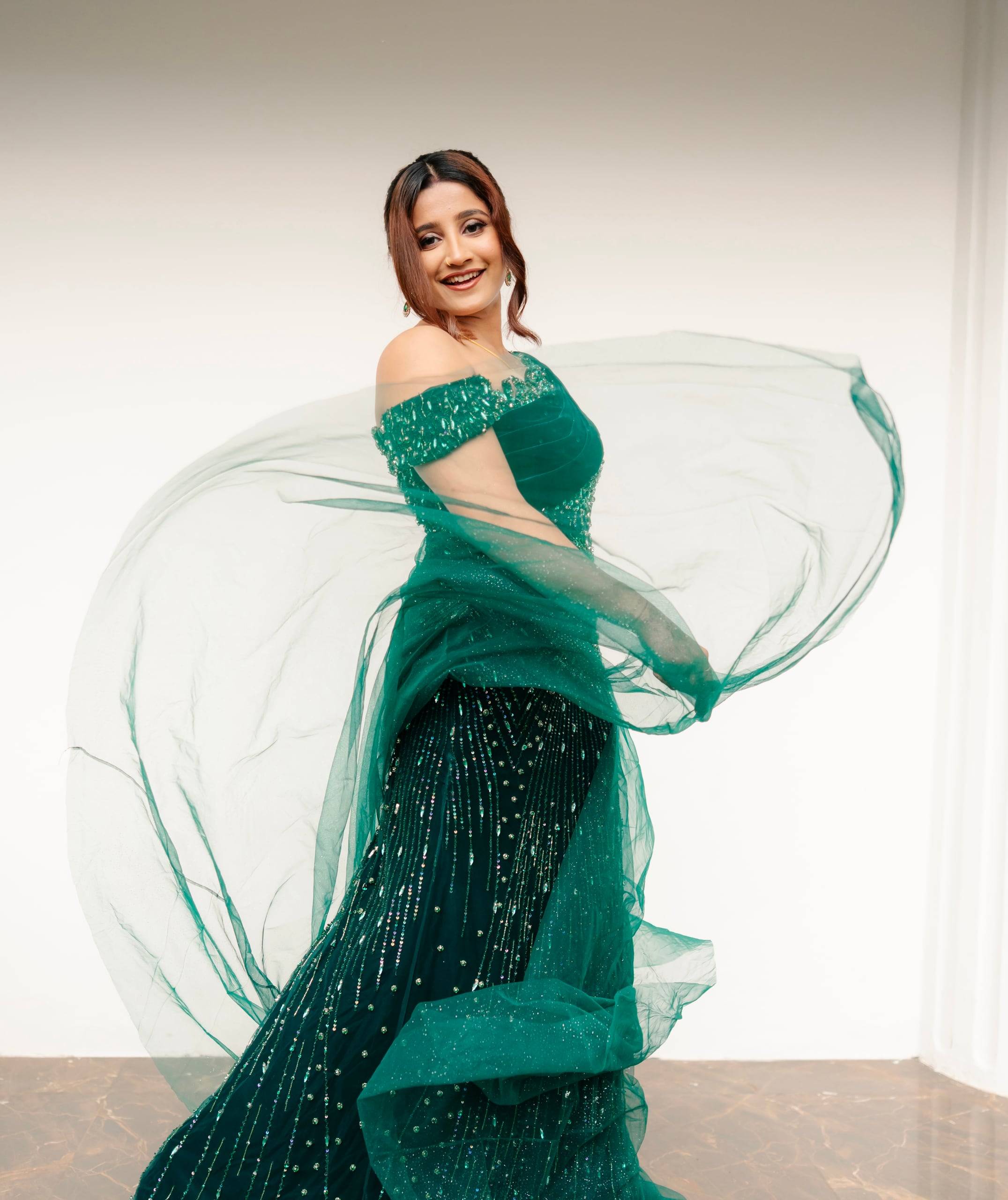 The Emerald Velvet Gown — The Muse Series · Vol. XI, Mahek Designs