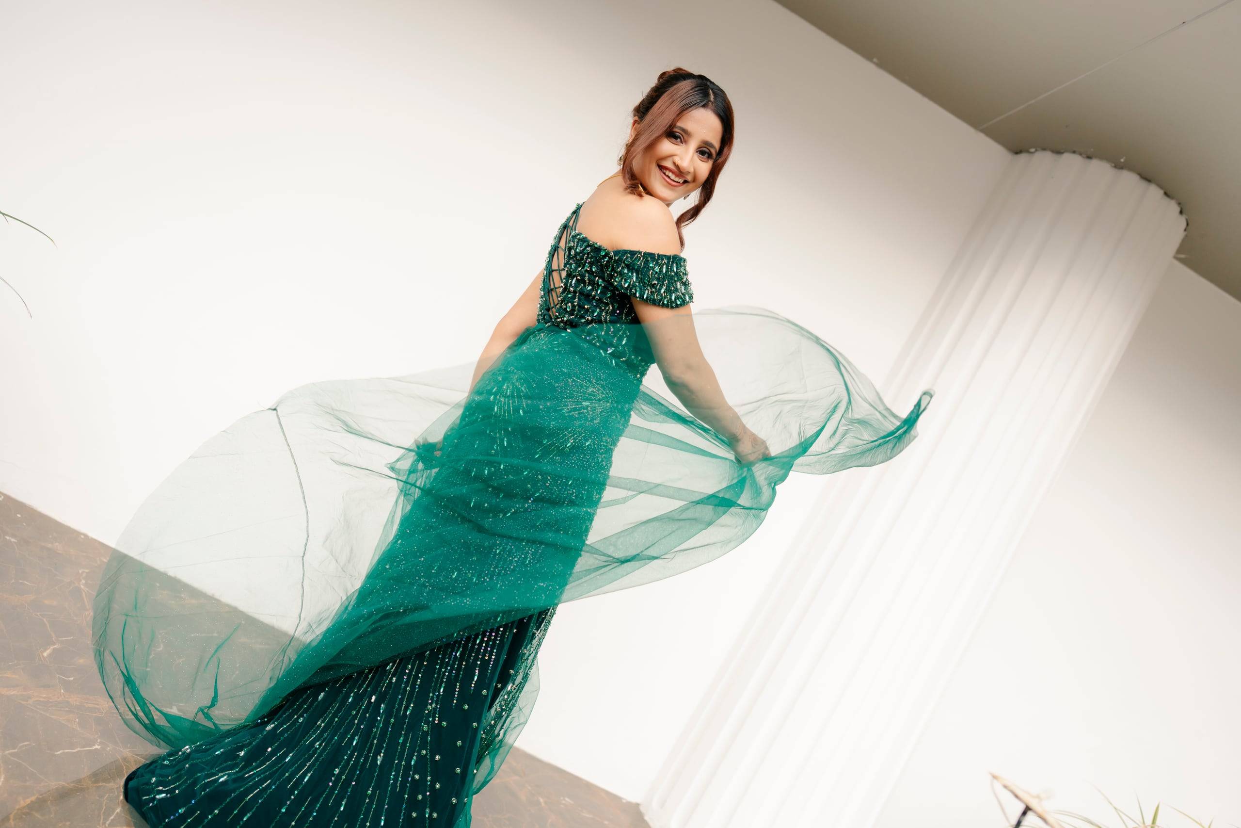The Emerald Velvet Gown — The Muse Series · Vol. XI, Mahek Designs