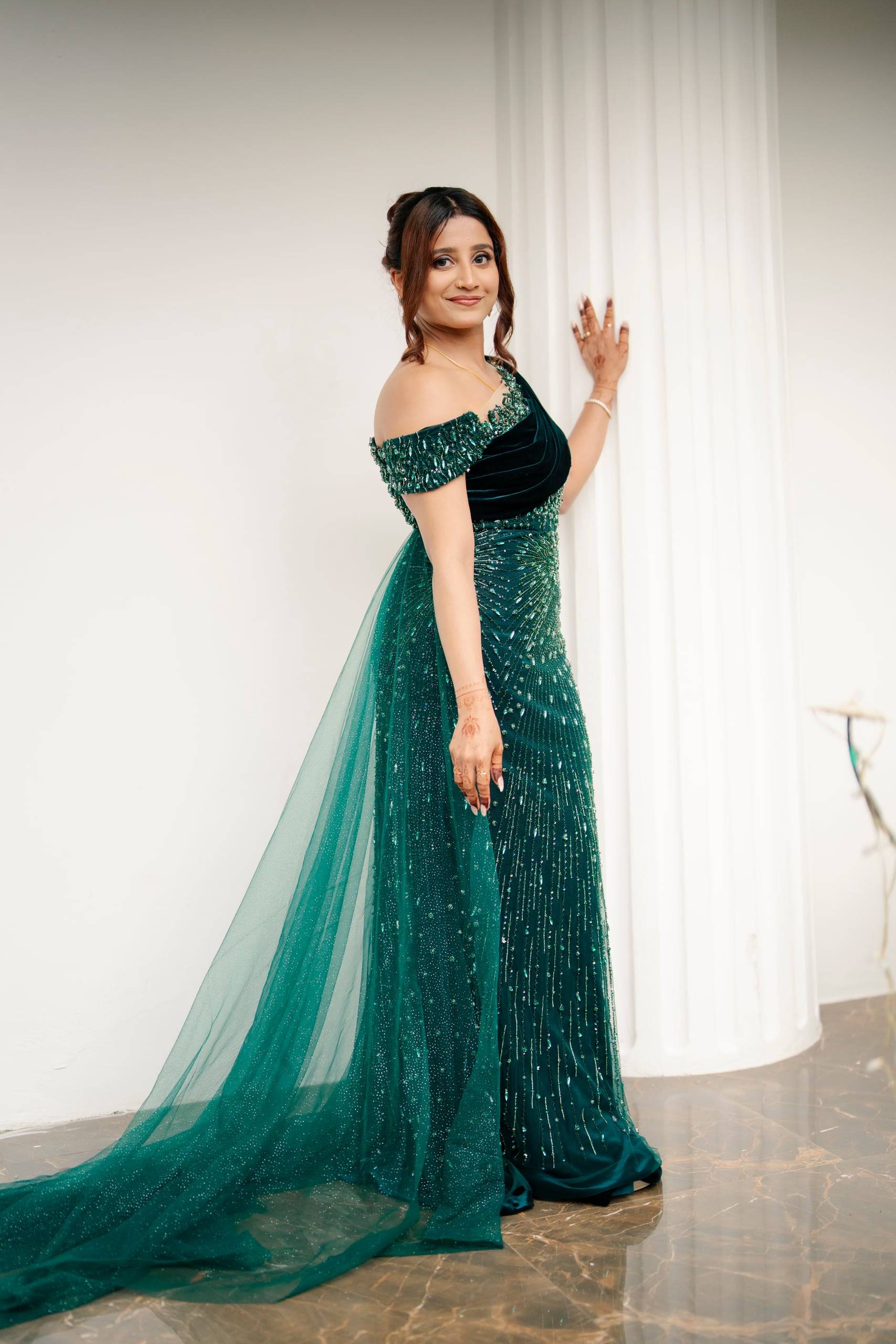 The Emerald Velvet Gown — The Muse Series · Vol. XI, Mahek Designs