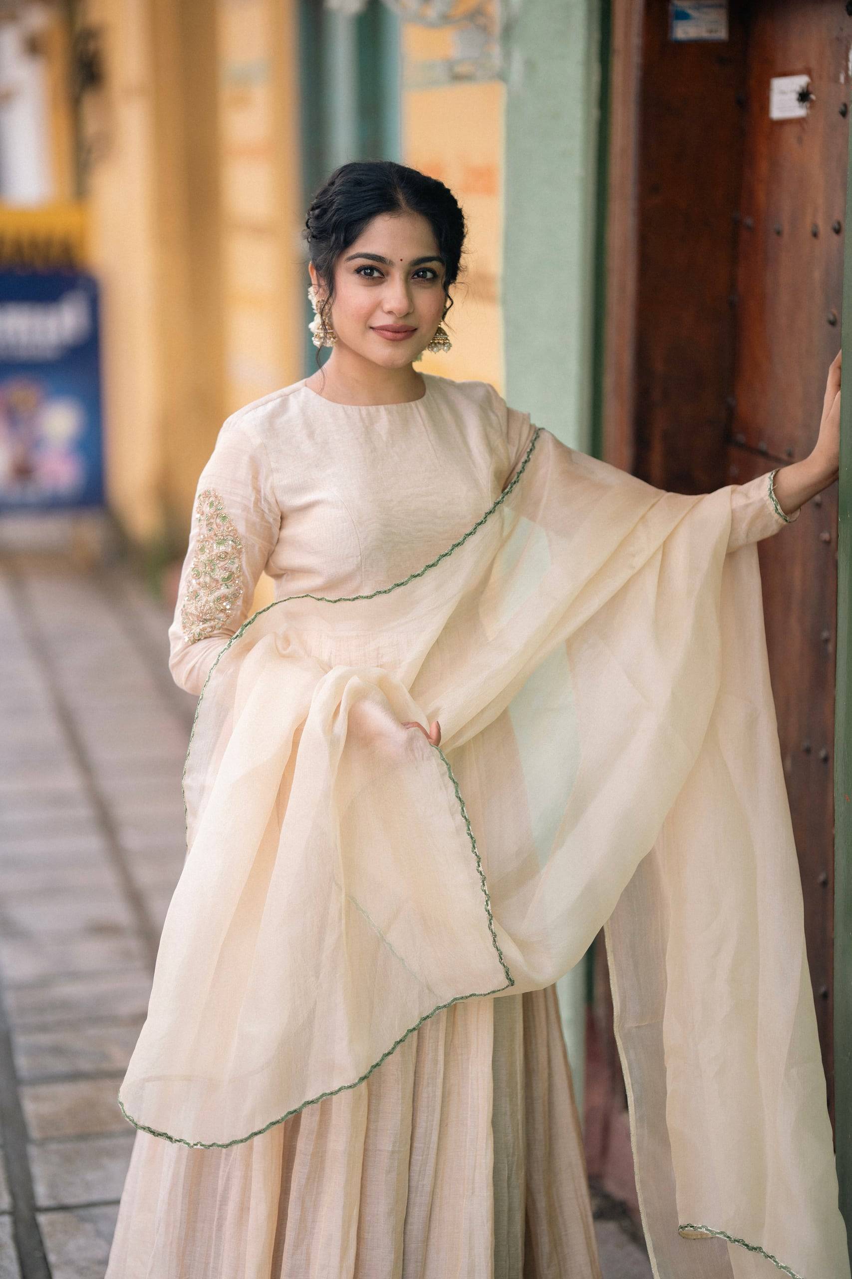 The Ivory Chanderi Anarkali — The Muse Series · Vol. I, Mahek Designs