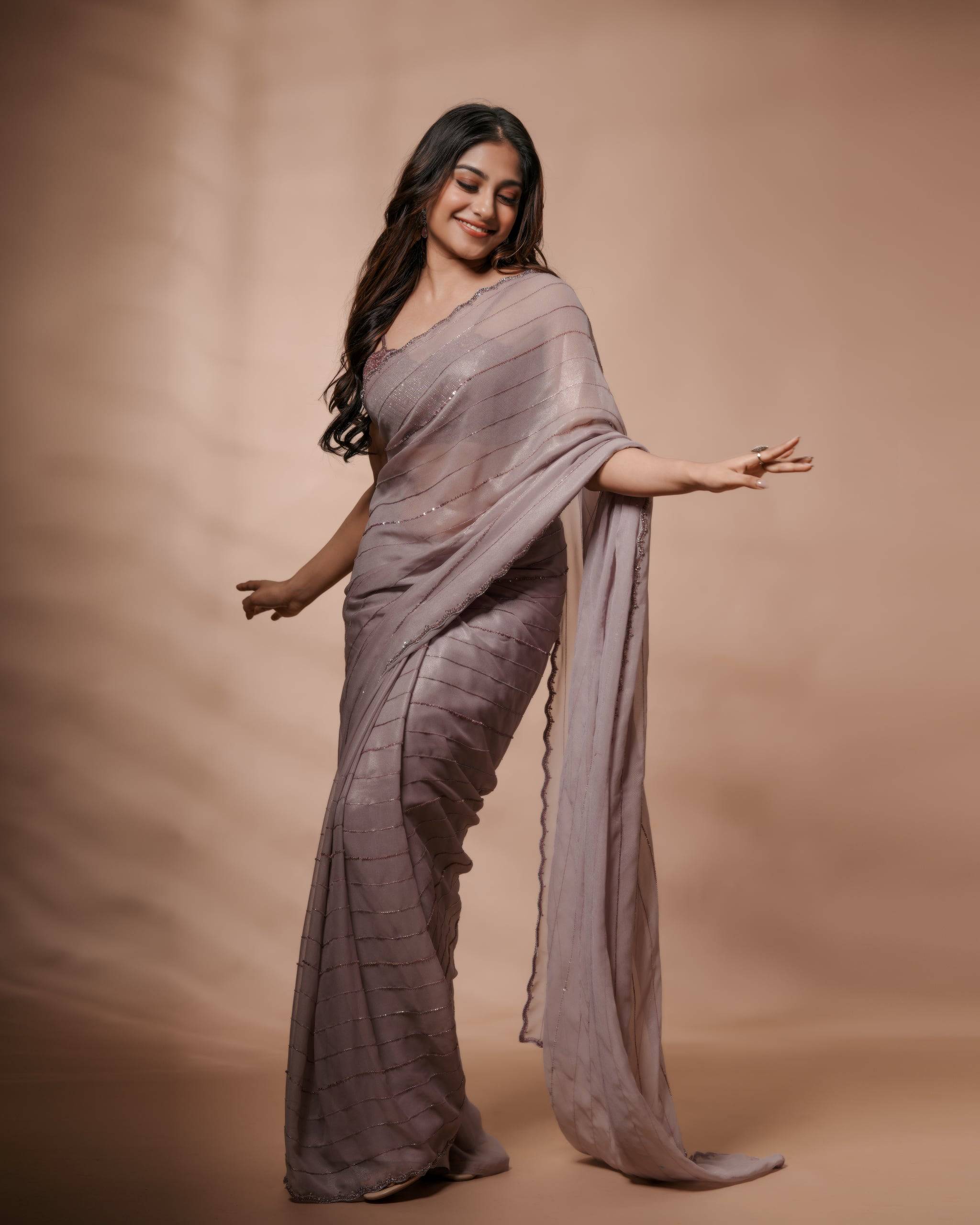 The Lavender Sequin Saree — The Muse Series · Vol. III, Mahek Designs