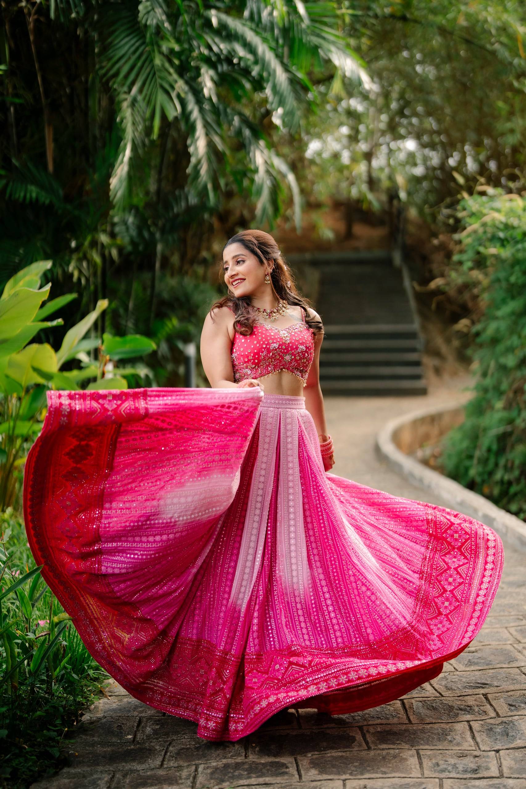 The Pink Ombré Lehenga — The Muse Series · Vol. IX, Mahek Designs
