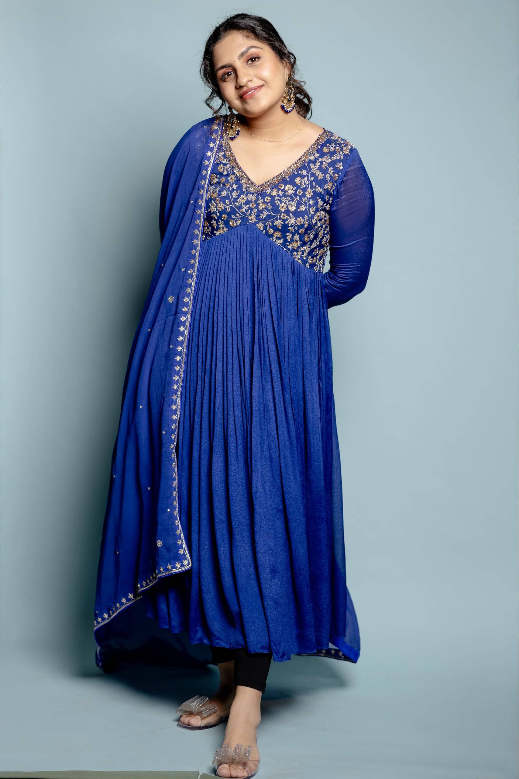 The Royal Blue Anarkali — The Muse Series · Vol. VI, Mahek Designs