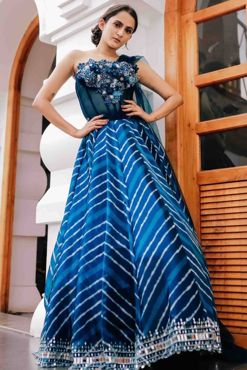 Prussian Blue Lehenga