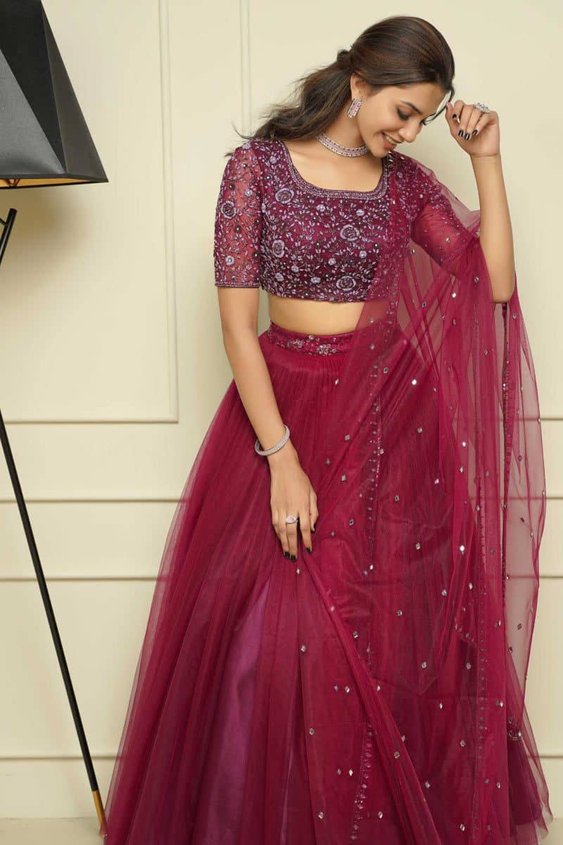Purple Wine Lehenga