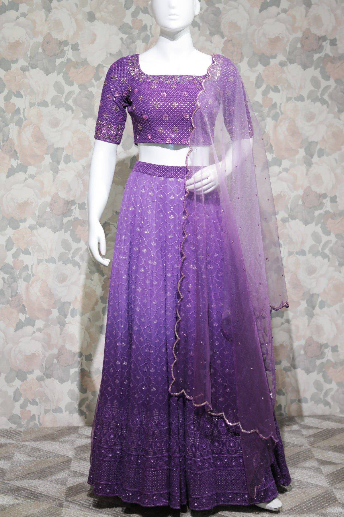 Purple Ombre Lehenga