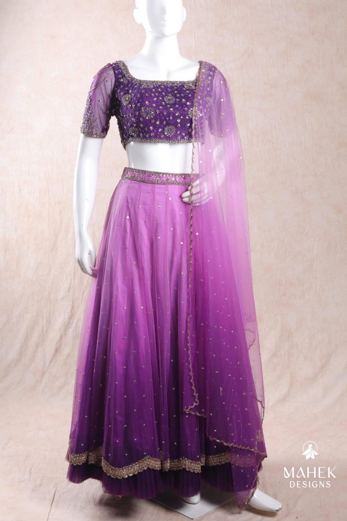 Purple Ombre Lehenga