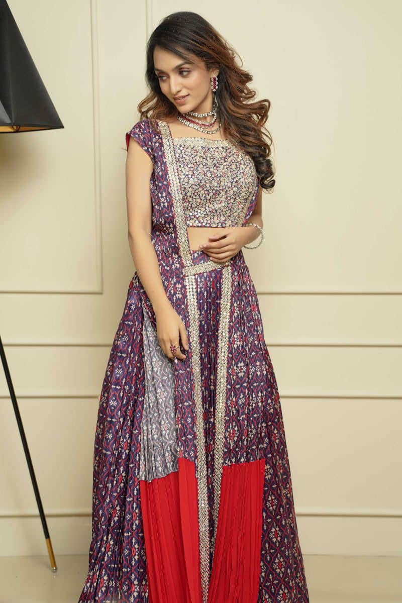 Purple Red Palazzo and Top