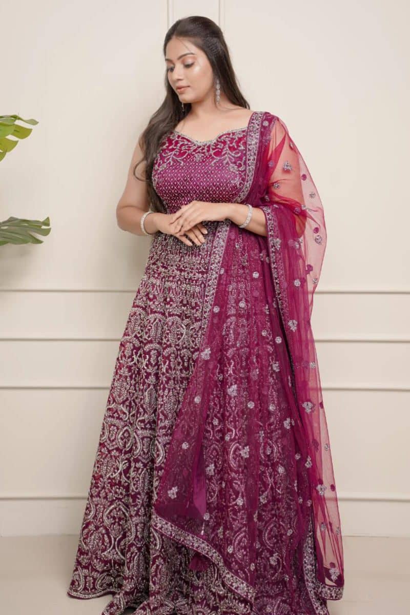 Purple Wine Gown