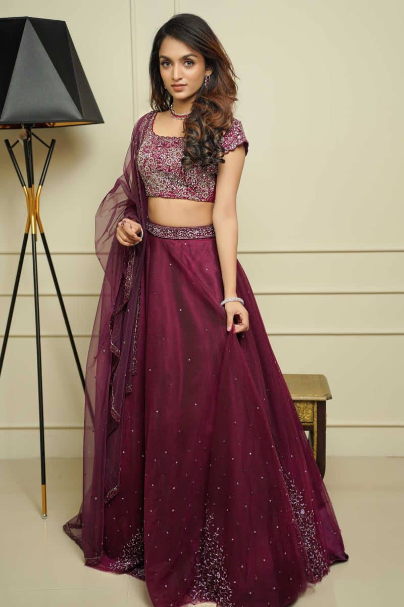 Purple Wine Lehenga