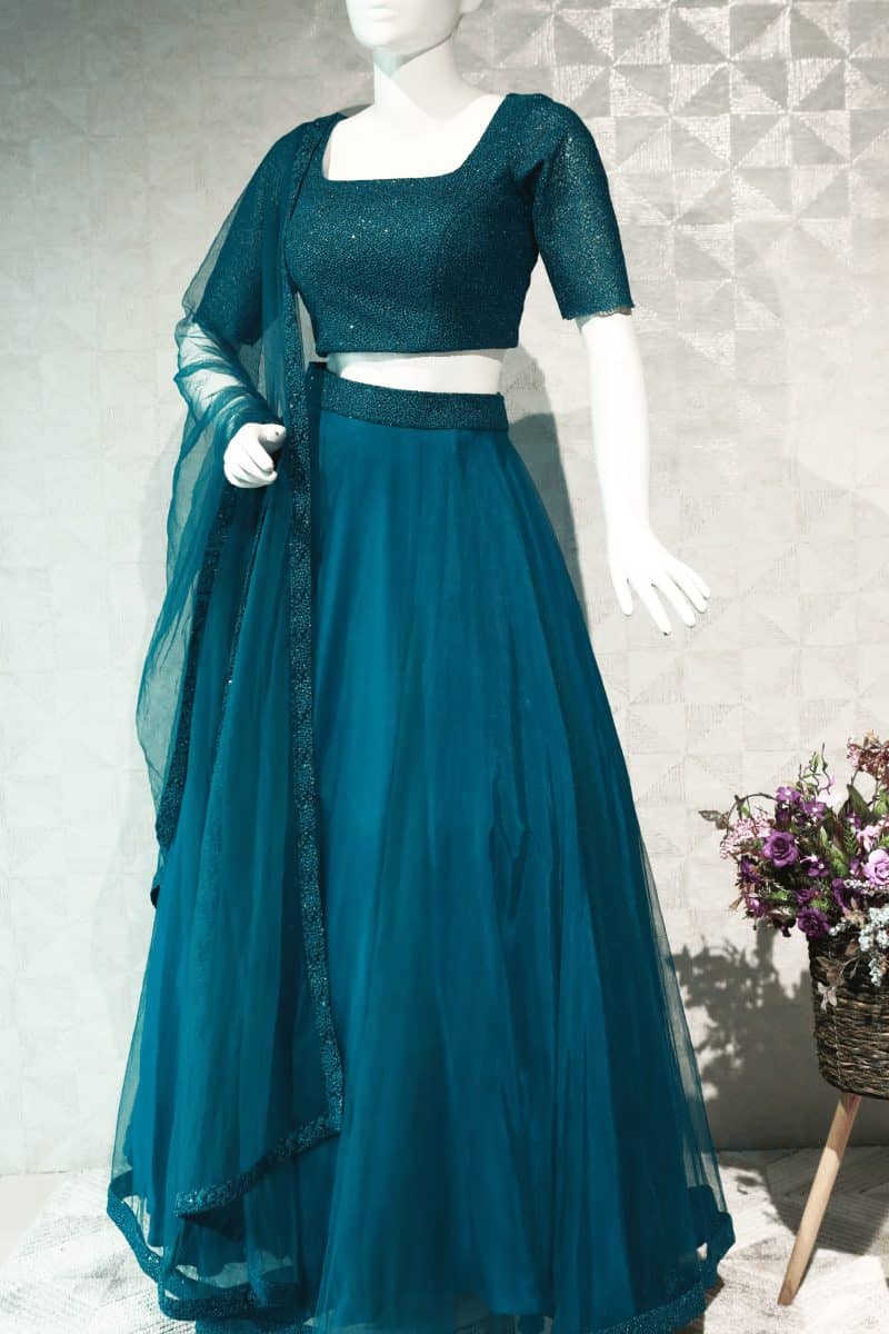 Teal Blue Lehenga