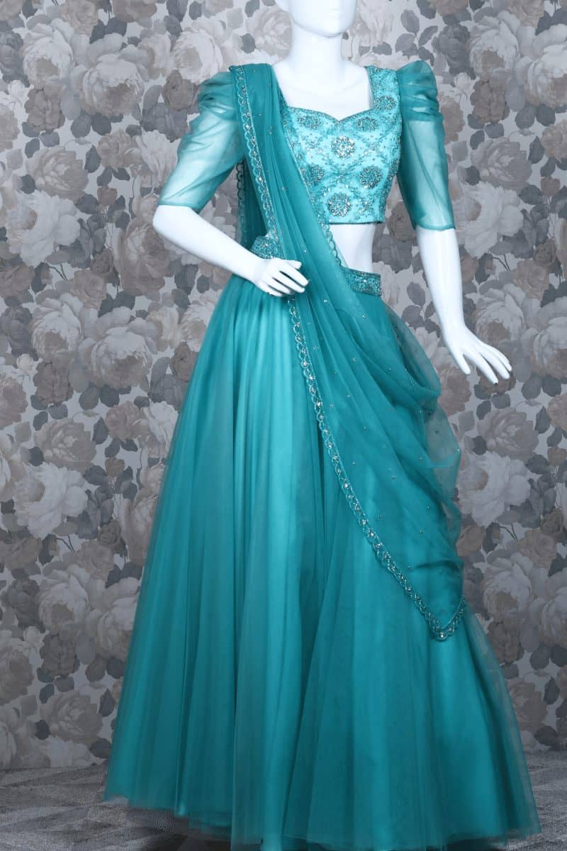 Teal Blue Lehenga