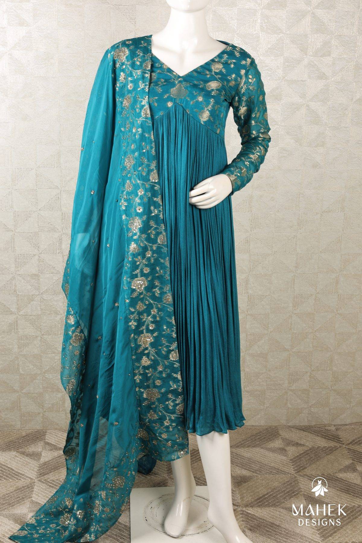 Teal Green Anarkali