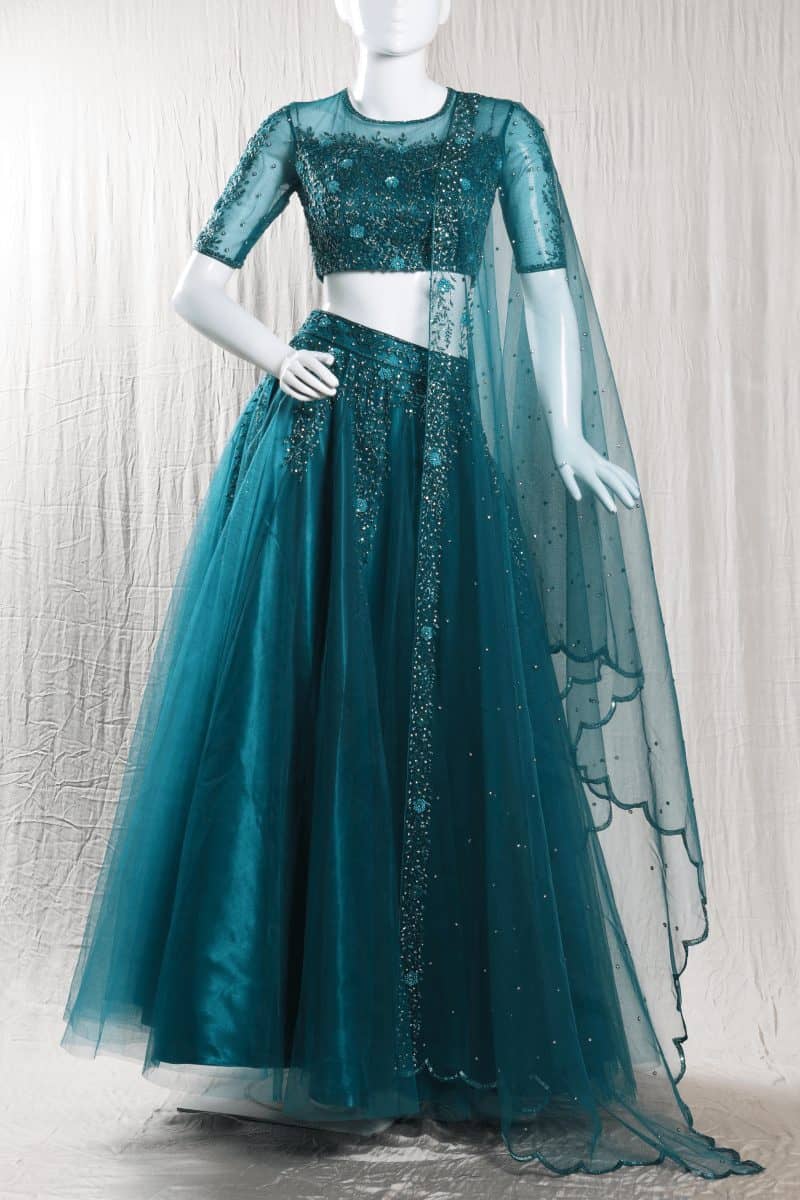 Teal Green  Lehenga