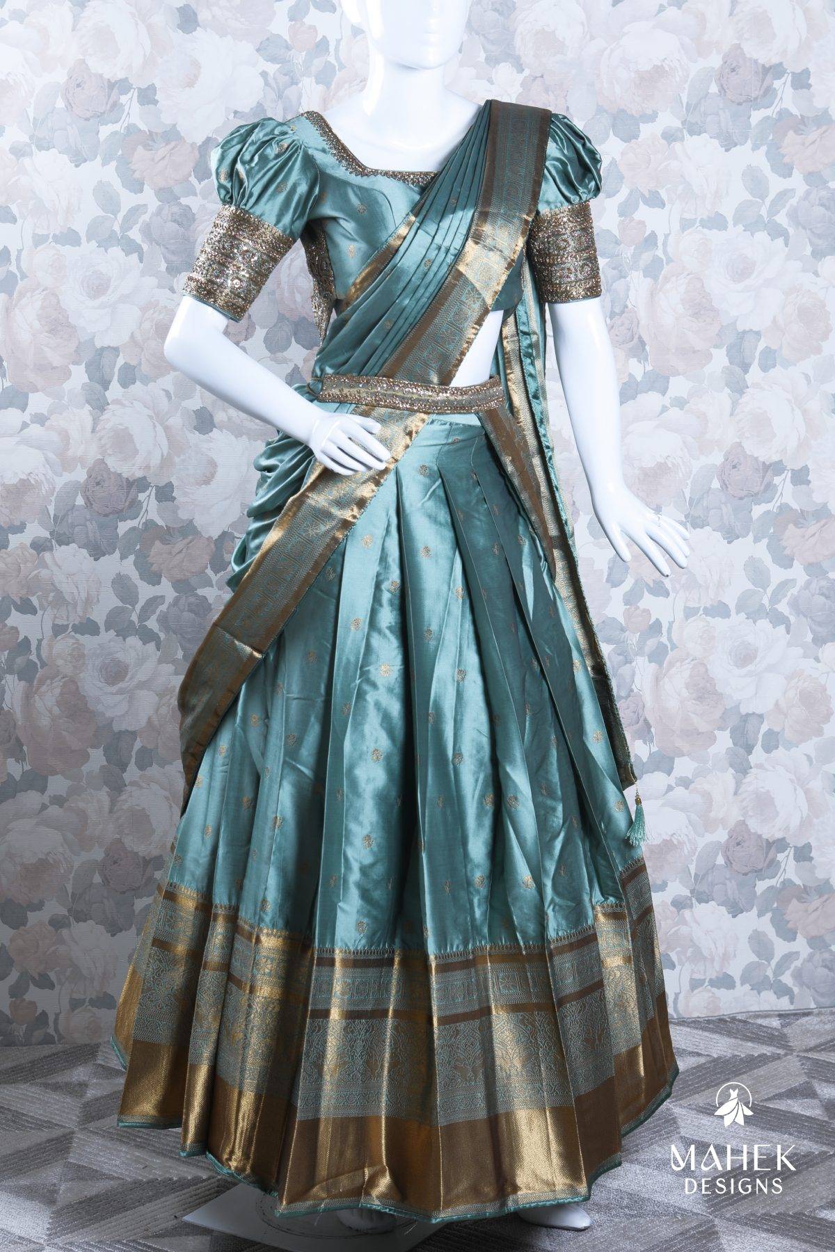 Teal Green Traditional Lehenga